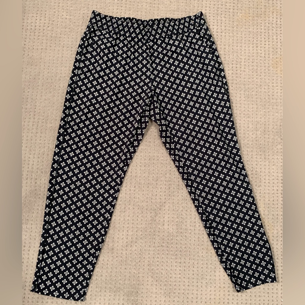 LAND'S END Women's Sport Knit Mid Rise Elastic Waist Pull On Pants Size: 12 ❤️